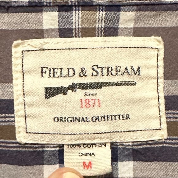 Field & Stream Shirt Mens Plaid Long Sleeve Collared Button Down with Swiss tabs - Picture 4 of 10